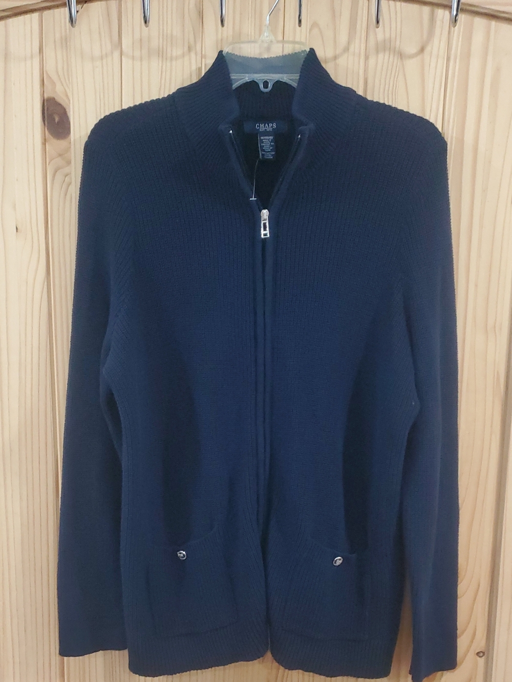Nwot Chaps Zip Up Cardigan